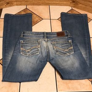 BKE Stella medium wash low rise bootcut denim jeans size 24